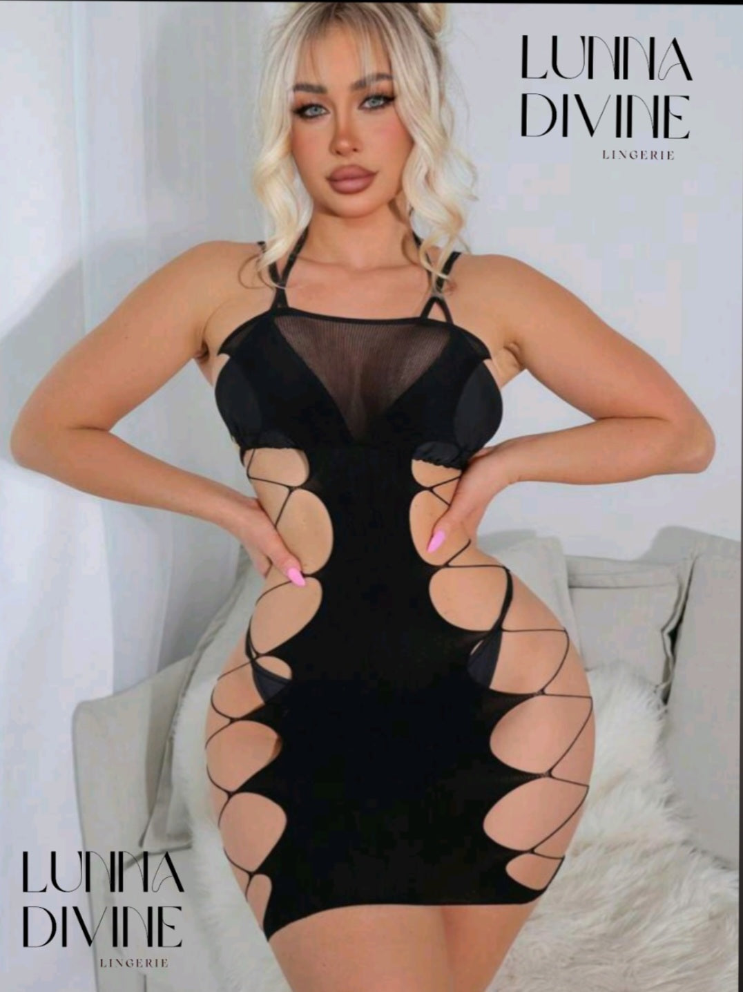Robe moulante en maille
